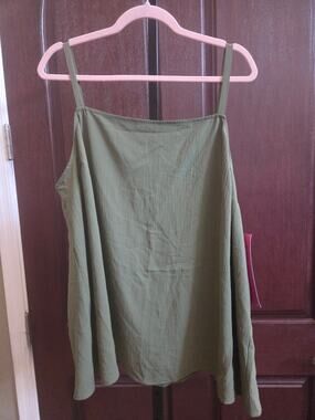 NWT Torrid Olive Green Square Neck Cami Tank Top Plus Size 2 2X 18-20
